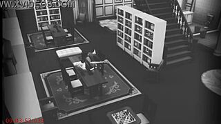 wife cheats with stranger at library... bookworm gets fucked on security cam.