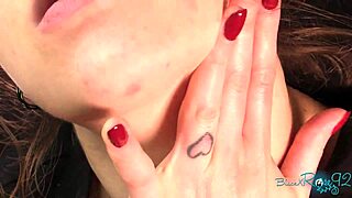 Brunette with glasses gives whispered jerk off instructions pov