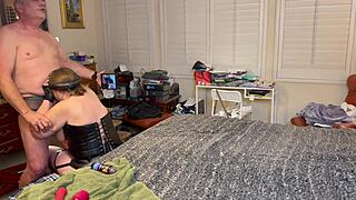 granny peggy sues pegs guy and gets mouthful of cum 😏