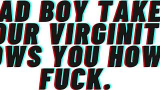 Bad Boy Takes Virginity in Erotic Audio Roleplay: First Time Fucking Lesson