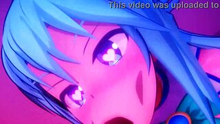 Aqua Uses Glory Hole In Konosuba Scene