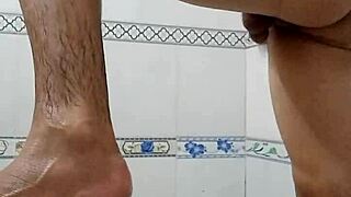 Teen Bathes Alone In Private Shower Moment.