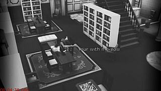 wife cheats with stranger at library... bookworm gets fucked on security cam.