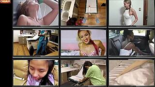 Solana, the freshman, moans as she gets a mandatory hitachi orgasm backstage