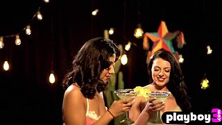 cougar babe and latina pose naked in amazing softcore massage scenes