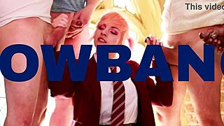 british teen student in cosplay squirts wildly with dildo toy