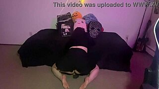 Thick Goth Pawg Pounds And Rides Big Black Cock Dildo In Solo Masturbation.
