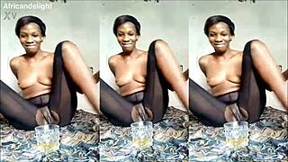 Milf Nikkie Fucks Huge Eggplant, Tastes Squirting Pussy!