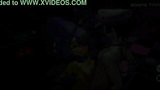 Ankh bonfie gets her tits fucked in a game