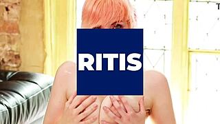 british teen student in cosplay squirts wildly with dildo toy