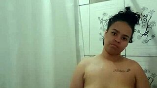 Enjoying a steamy shower, fingering my tight pussy like a naughty teen 😘