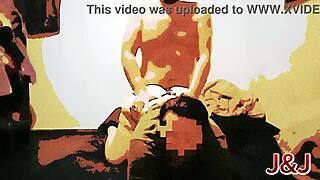 My friend licks my wet ass on the bed, and I love it.