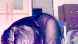 sexy asian girl's wet pussy at midnight