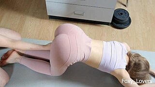 My Roommate Seduces Me During Yoga At Home And I Fuck Her In Yoga Pants