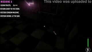 Ankh bonfie gets her tits fucked in a game