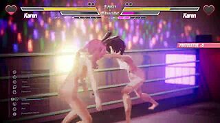 girls battling in wild lesbian sex with anal and squirting