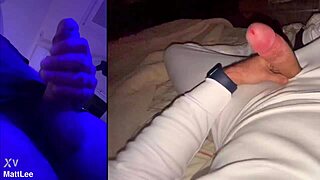 This huge cock gets masturbated in a homemade solo scene!