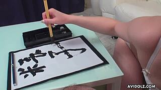 Japanese babe renka shimizu sucks dick uncensored in lingerie!