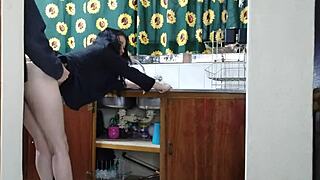 Boss ladies, want a nice fuck? Bent over doggystyle with handjob