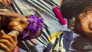 Teens play before foursome with big black cocks