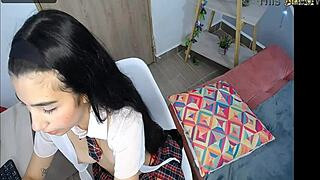 Bold new camgirl Mia Lopez shows horny side