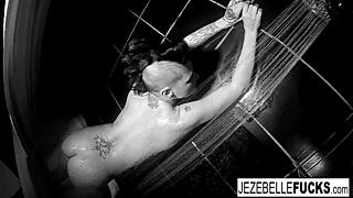 Brunette Babe Jezebelle Gets Steamy in Shower. Masturbating Emotionally.