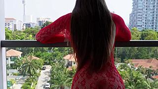 Tattooed Girl Fucked In Transparent Clothes.