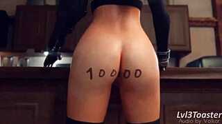 Tifa Lockhart bent over for anal creampie