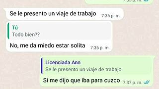 Mi madrastra me coquetea por whatsapp with teasing and huge sexy body