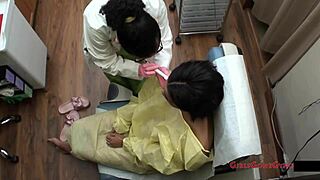 jackie banes gets yearly physical in latex gloves