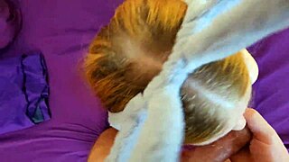 pettite cute girl sucking hard huge dick with love in pov.