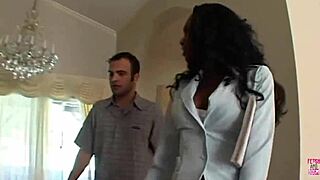 nyomi banxxx gets her pussy penetrated by two studs in sexy slut action