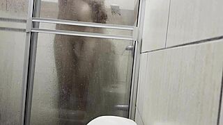 Caught Masturbating With Cousin's Panties In The Bathroom