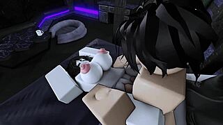 i fuck my shy friend hard until i cum on her face on roblox