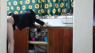 Boss ladies, want a nice fuck? Bent over doggystyle with handjob