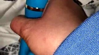 milf fucks her little 18+ pussy with dolphin vibrator, getting so wet