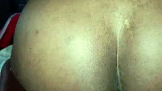 African couple starts with wet pussy riding in reverse cowgirl on his big cock