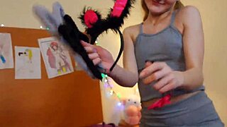 pettite cute girl sucking hard huge dick with love in pov.