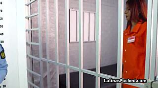 fucking that juicy latina inmate's pussy right through the prison bars