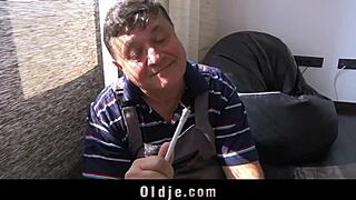 Old porn actor catches stepdaughter masturbating and fucks her pussy