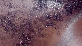 Rubbing Hairy Pussy With Big Black Dick And Fucking That Soft Wet Beaver Hard