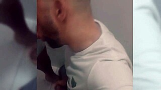 old lady pays for blowjob in locker room