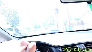 Teen 18+ booty gets pov blowjob and handjob before hardcore cumshot!