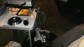 Trashy Kiwi MILF trailer makes a blatant public display at the local holiday park with piercings and tattoos.