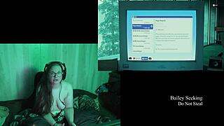 Look at that naked brunette playing at the lake house! So sexy!