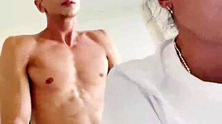 First time cumshot with wet pussy blowjob from muscular bodybuilder 😊