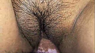 Latina Wife Black Panties Cum Shot