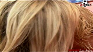 Two Busty Blonde Babes Share A Big Cock In Ffm Threesome