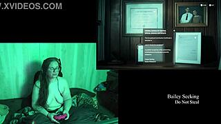 Look at that naked brunette playing at the lake house! So sexy!