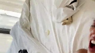 First time cumshot with wet pussy blowjob from muscular bodybuilder 😊